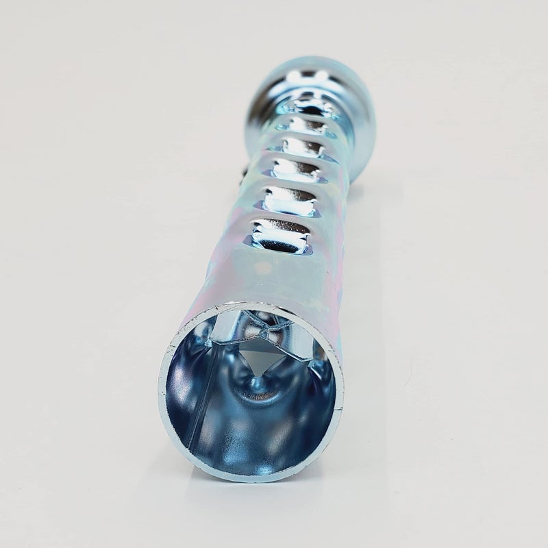Billet Proof Designs 8    LONG Exhaust Baffles for 2"" OD Exhaust Pipes & Mufflers - Noise Reducer/Silencer - SOLD AS A PAIR w/Mounting Nut & Bolt - Galvanized Steel - Motorcycle, Harley, Chopper, Bobber, Cafe Racer - Image 4